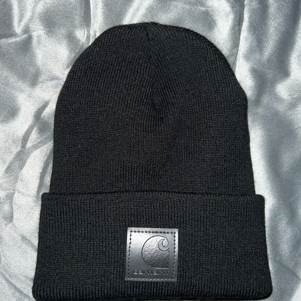 Carhartt Tonal Patch Black Beanie